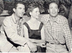 Founders of La Jolla Playhouse: Gregory Peck, Dorothy McGuire, and Mel Ferrer.