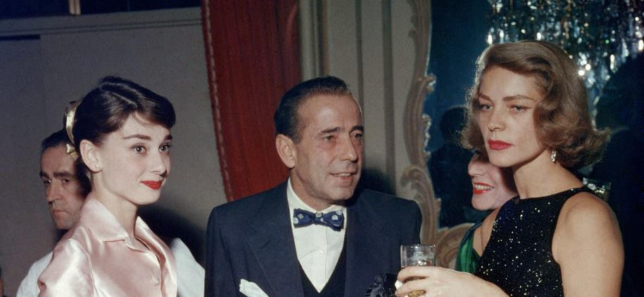 With Humphrey Bogart and Lauren Bacall.